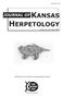 ISSN X KANSAS HERPETOLOGY JOURNAL OF NUMBER 23 SEPTEMBER Published by the Kansas Herpetological Society.