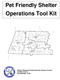 Pet Friendly Shelter Operations Tool Kit