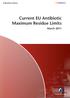 Current EU Antibiotic Maximum Residue Limits