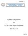 Syllabus & Regulations. for. B.V.Sc & A.H. Degree Programme