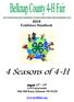 2016 Exhibitors Handbook. 4 Seasons of 4-H. 14P 4-H Fairgrounds Mile Hill Road, Belmont NH August 13 th.