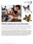 PetSafe customer pre-travel information