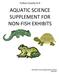 Fulton County 4-H AQUATIC SCIENCE SUPPLEMENT FOR NON-FISH EXHIBITS