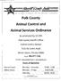 Polk County Animal Control and Animal Services Ordinance