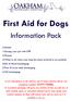 First Aid for Dogs. Information Pack