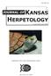 KANSAS HERPETOLOGY JOURNAL OF. Nu m b e r 36 De c e m b e r Published by the Kansas Herpetological Society ISSN X