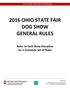 2016 OHIO STATE FAIR DOG SHOW GENERAL RULES