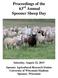 Proceedings of the 63 rd Annual Spooner Sheep Day