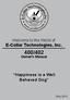 E-Collar Technologies, Inc. 400/402 Owner's Manual Happiness is a Well Behaved Dog