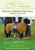 ANNUAL PRODUCTION SALE