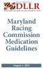 Maryland Racing Commission Medication Guidelines