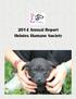 2014 Annual Report Helotes Humane Society