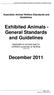 Exhibited Animals - General Standards and Guidelines