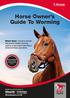 Horse Owner s Guide To Worming