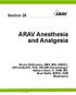 ARAV Anesthesia and Analgesia