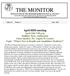 THE MONITOR. Volume 25 Number 4 April 2014