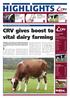 CRV gives boost to vital dairy farming