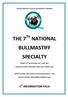 THE 7 TH NATIONAL BULLMASTIFF SPECIALTY