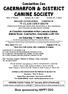 Cymdeithas Cwn CAERNARFON & DISTRICT CANINE SOCIETY