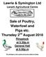 Sale of Poultry, Waterfowl and Pigs etc.