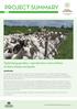 PROJECT SUMMARY. Optimising genetics, reproduction and nutrition of dairy sheep and goats