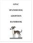 GPAC SPANISH DOG ADOPTION HANDBOOK