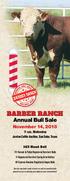 BARBER RANCH Annual Bull Sale