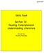 Skills Book. Section IV: Reading Comprehension Understanding Literature