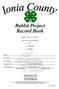 Rabbit Project Record Book