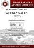 WEEKLY SALES NEWS STOCK SOLD DURING THE WEEK MONDAY 20TH JULY 2015 FOSCOTE PRIME SHEEP SALE TO COMMENCE AT 10.30AM