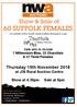 Show & Sale of 60 SUFFOLK FEMALES. On behalf of the North West Suffolk Breeders Club