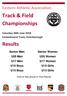 Track & Field. Championships. Results. Eastern Athletic Association. Saturday 30th June 2018 Embankment Track, Peterborough