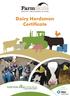 Dairy Herdsman Certificate