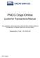 PNCC Dogs Online. Customer Transactions Manual