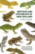 Contents. The definitive photographic guide to New Zealand s tuatara, geckos, skinks, frogs, marine turtles and marine snakes.