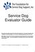 Service Dog Evaluator Guide