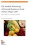 The Swedish Monitoring of Pesticide Residues in Food of Plant Origin: 2007