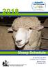 Sheep Schedule February 2018 Exhibition Park in Canberra Entries Close: 30 January 2018