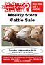 Weekly Store Cattle Sale