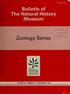 ISSN Bulletin of. The Natural History. Museum 3' NOV TED. Zoology Series