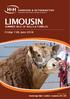 LIMOUSIN. Friday 15th June 2018 SUMMER SALE OF BULLS & FEMALES. To be held at Borderway Mart, Carlisle, Cumbria CA1 2RS