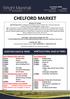 CHELFORD MARKET HORTICULTURAL SALES & TIMES LIVESTOCK SALES & TIMES. 21st March Every Monday Gates open 6am. Every Wednesday