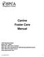 Canine Foster Care Manual