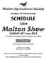 President: Mr Charles Brader. 133rd. SUNDAY 30 th June 2019 To be held at Scampston Park, Scampston, Nr. Malton. Main Sponsor of the 2019 show