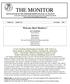 THE MONITOR. Volume 22 Number 10 November Welcome Back Members!