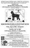 IRISH WATER SPANIEL CLUB OF PUGET SOUND (American Kennel Club Licensed) Friday, Aug. 22, 2003 Sweepstakes Event # Show Hours: 4 PM to 8 PM