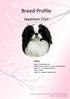 Breed Profile. Japanese Chin. Content