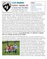 I.C.H.S. Newsletter. PawPrints - September A Letter From The Editor