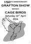 150th anniversary GRAFTON SHOW CAGE BIRDS