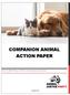 COMPANION ANIMAL ACTION PAPER. The Hon Mark Pearson, MLC for the Animal Justice Party